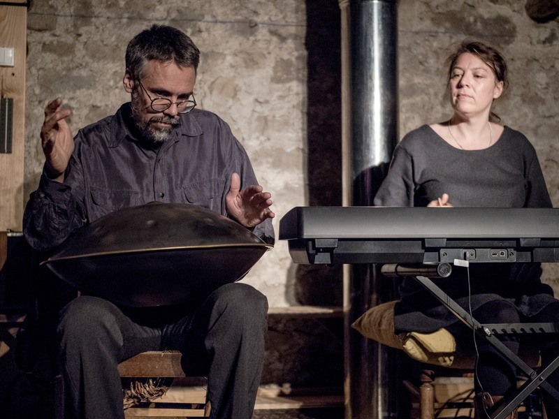 Peuplier et les cailloux secs