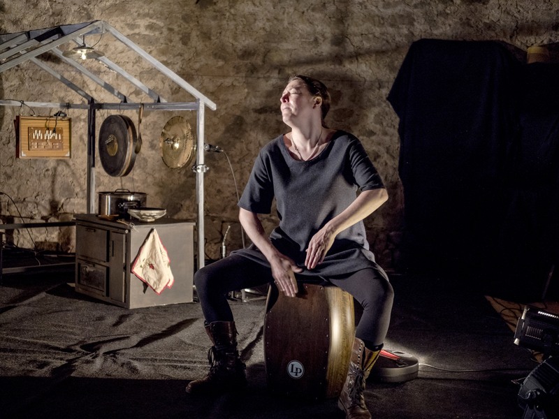 Peuplier et les cailloux secs