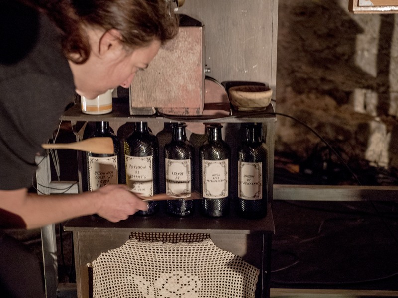 Peuplier et les cailloux secs